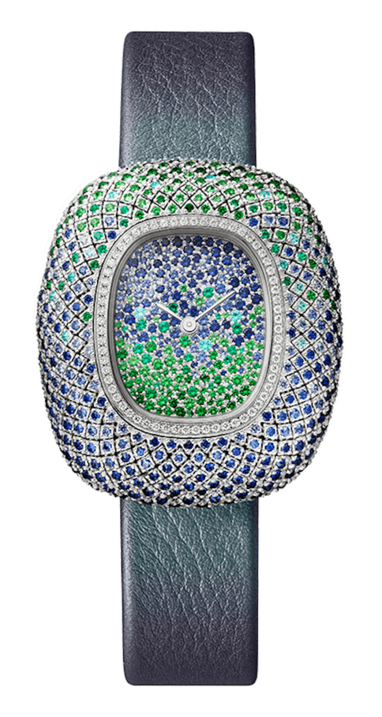 Cartier Coussin de Cartier Diamond Blue-Green Gemstones Ladies Watch photo 1