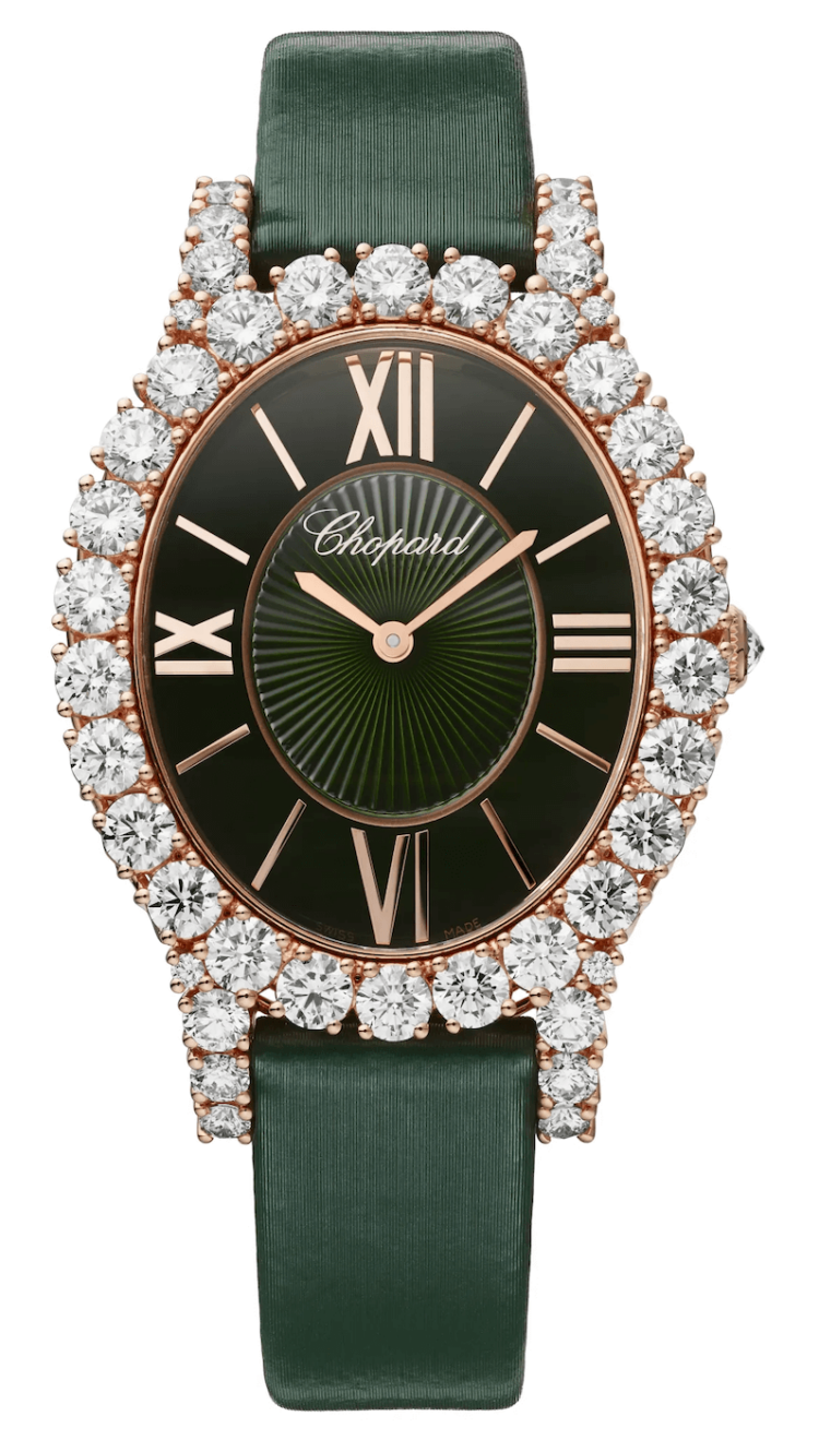 Chopard L'Heure du Diamant Rose Gold Diamond Green Oval Ladies Watch photo 1