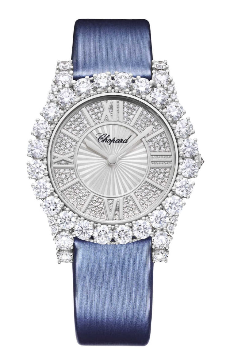 Chopard L'Heure du Diamant Ethical White Gold Diamond Blue Satin Ladies Watch photo 1