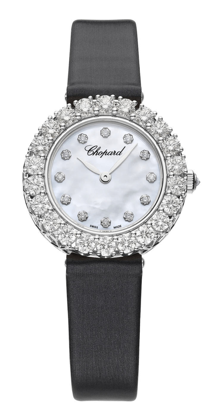 Chopard L'Heure du Diamant Ethical White Gold Diamond Black Satin Ladies Watch photo 1