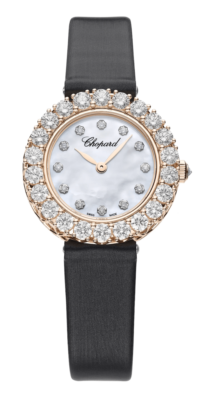 Chopard L'Heure du Diamant Ethical Rose Gold Diamond Black Satin Ladies Watch photo 1