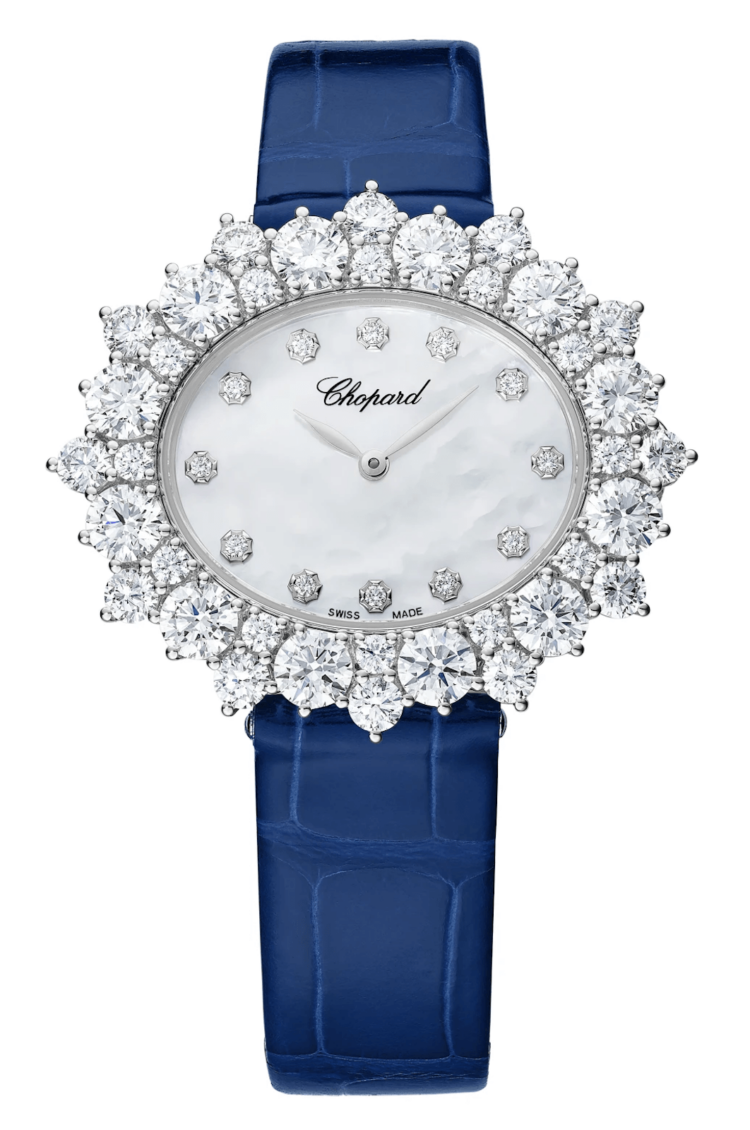Chopard L'Heure du Diamant White Gold Diamond Blue Oval Ladies Watch photo 1