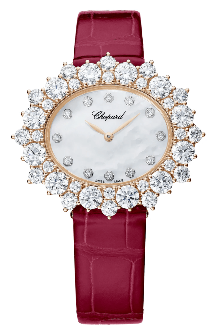 Chopard L'Heure du Diamant Rose Gold Diamond Red Oval Ladies Watch photo 1