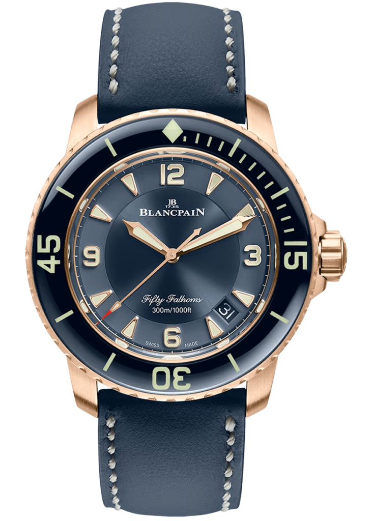 Blancpain Fifty Fathoms Automatique Red Gold Barennia Leather