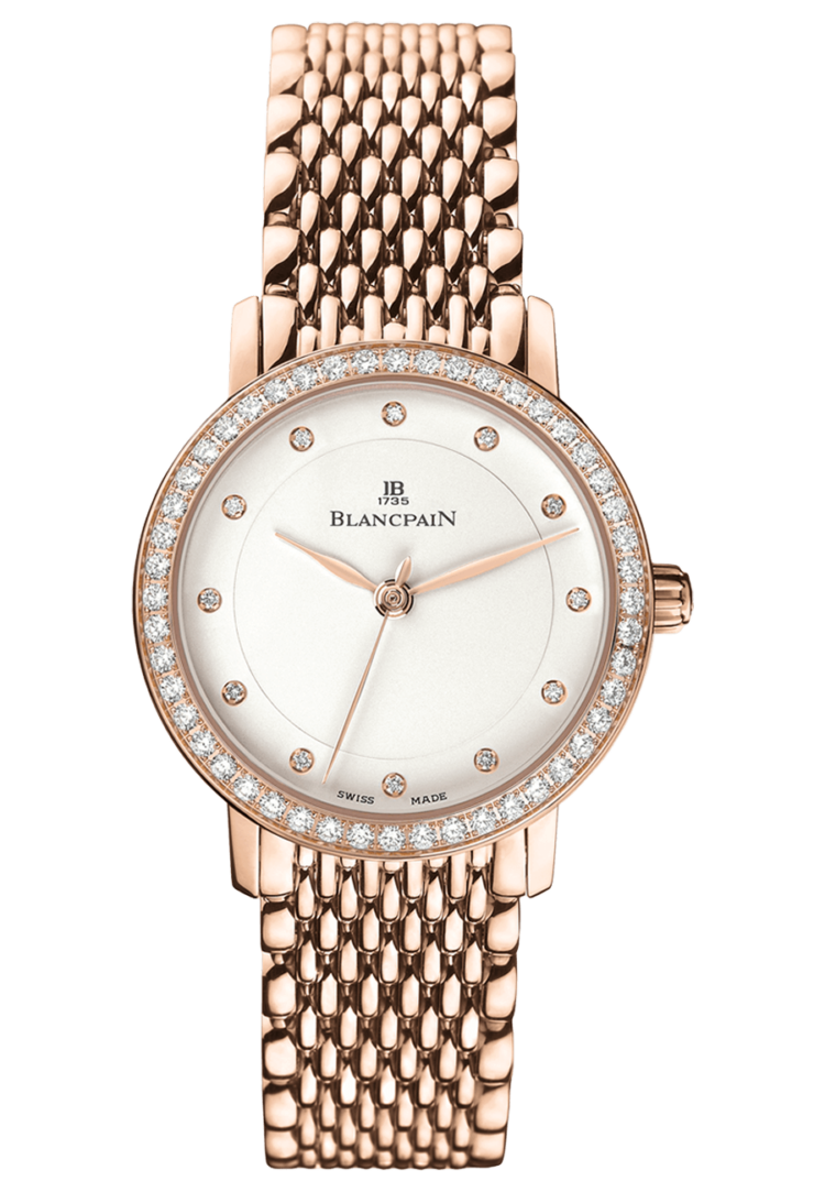 Blancpain Villeret Ultraplate Red Gold Mille Mailles Diamond Ultra-Slim Ladies Watch photo 1
