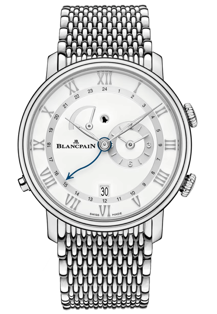 Blancpain Villeret Reveil GMT Steel Mille Mailles Men's Watch photo 1