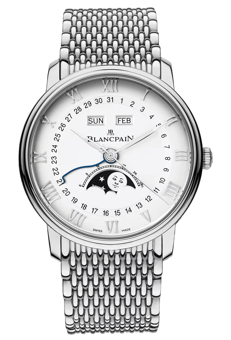 Blancpain Villeret Quantieme Complet Steel Mille Mailles Men s