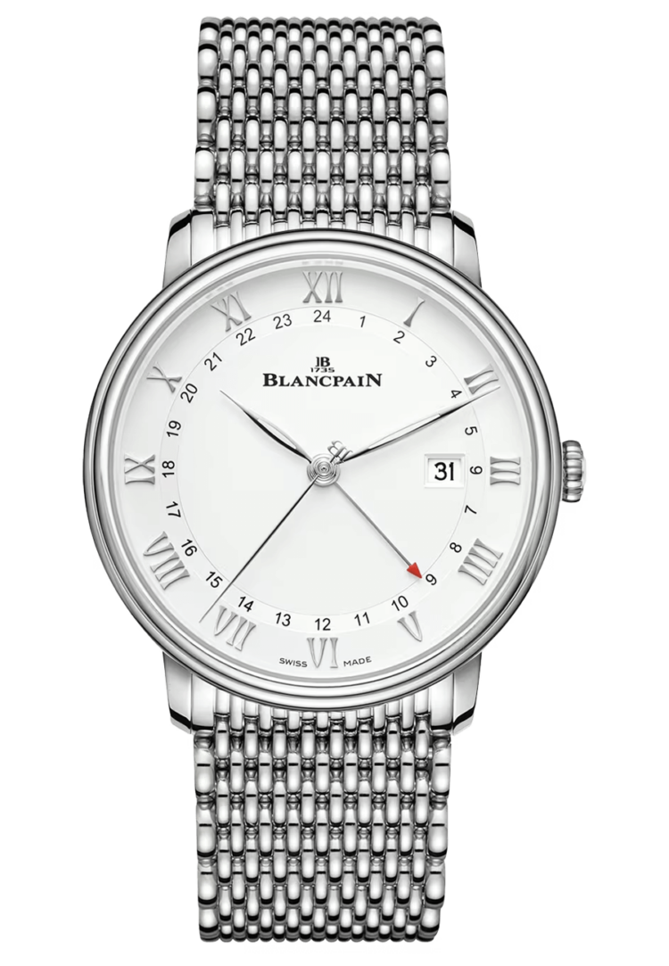 Blancpain Villeret GMT Date Steel Mille Mailles Men's Watch photo 1