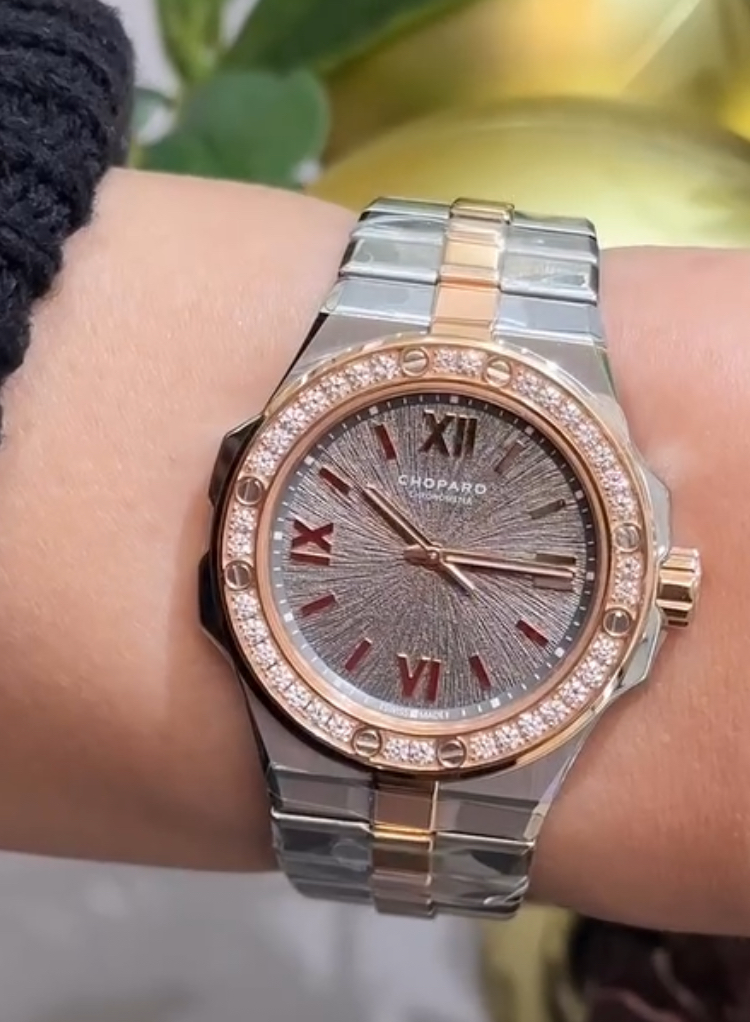 Chopard Alpine Eagle 33 Ethical Rose Gold Lucent Steel Diamonds Unisex Watch
