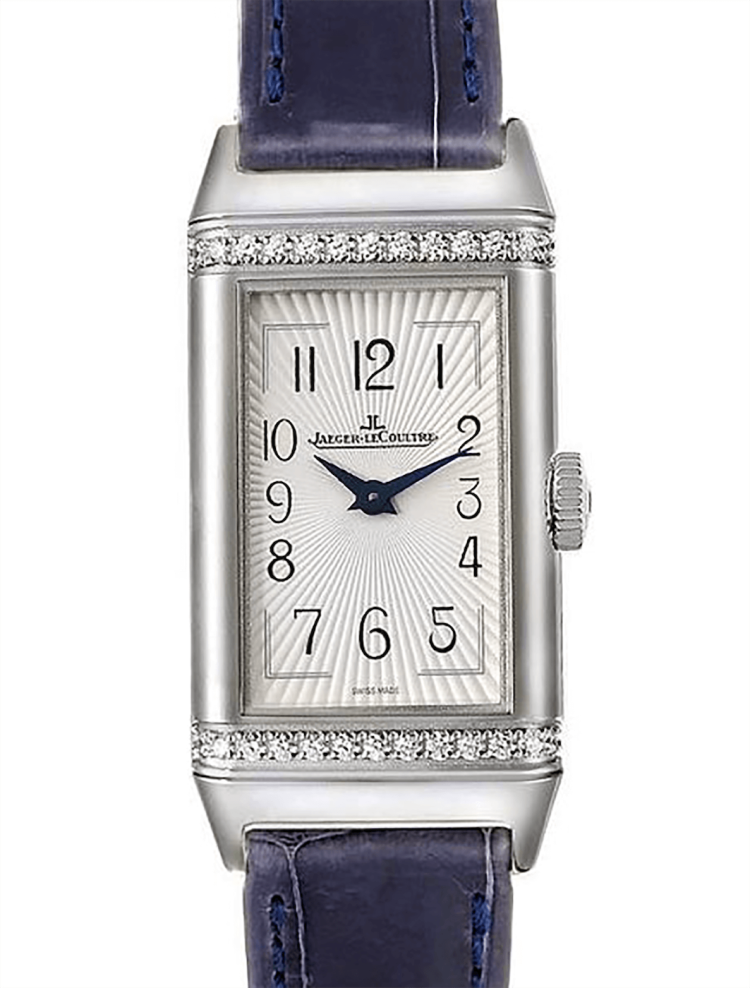 Jaeger-LeCoultre Reverso One Monoface Steel Diamond Blue Alligator Ladies Watch photo 1