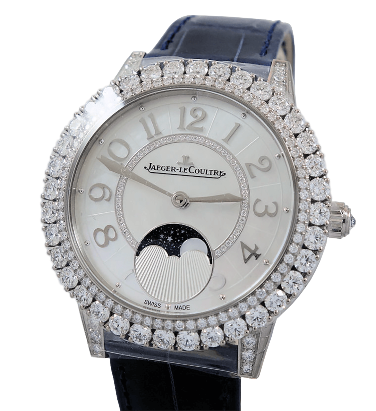 Jaeger-LeCoultre Rendez-Vous Dazzling Moon White Gold Diamond Blue Alligator Ladies Watch photo 1