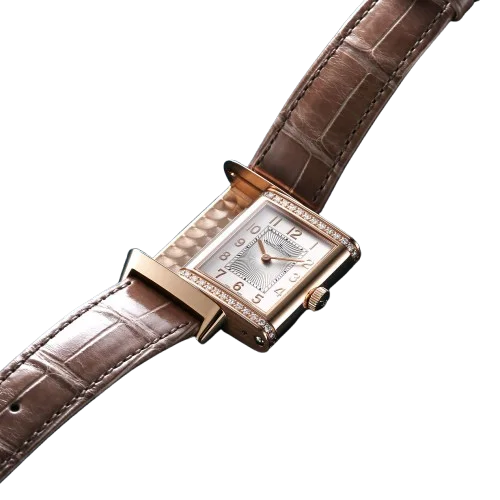 Jaeger-LeCoultre Reverso Classic Medium Duetto Pink Gold Diamond Ladies Watch Q2572570