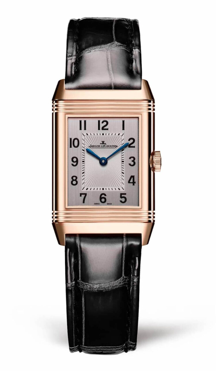 Jaeger-LeCoultre Reverso Classic Small Duetto Pink Gold Black Alligator Ladies Watch photo 1