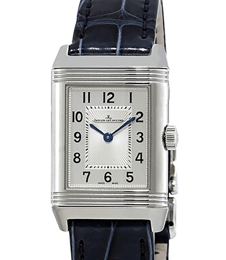 Jaeger-LeCoultre Reverso Classic Small Duetto Steel Blue Alligator Ladies Watch photo 1
