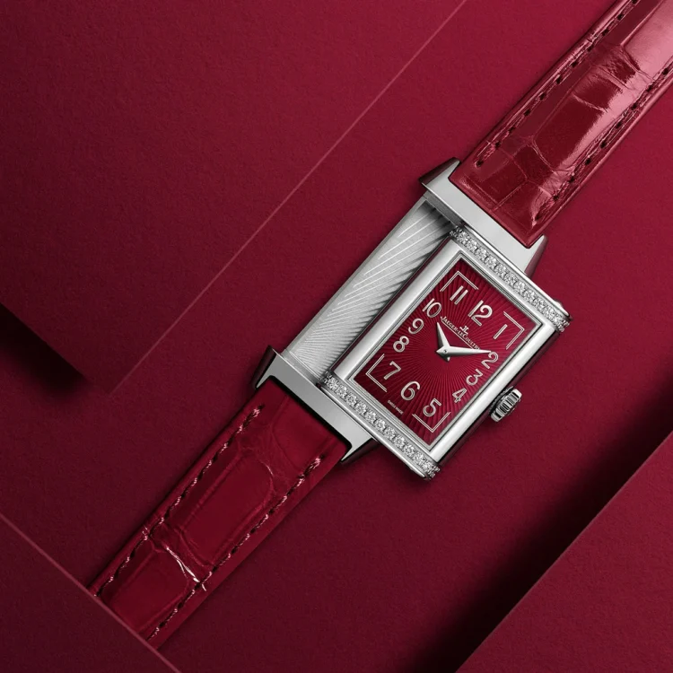 Jaeger-LeCoultre Reverso One Monoface Steel Diamond Red Alligator Ladies Watch photo 1