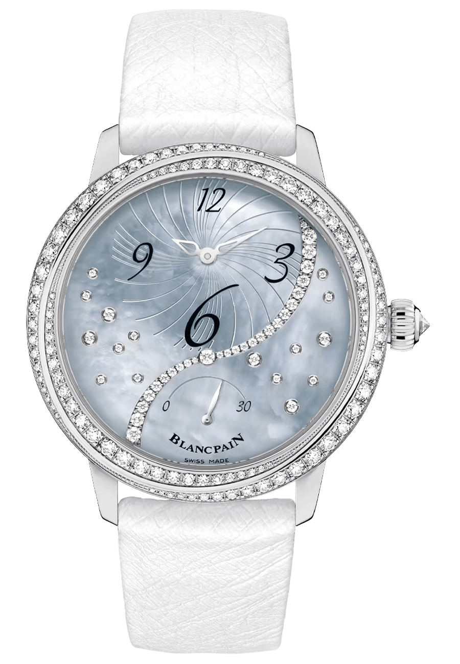 Blancpain Ladybird Heure Decentree White Gold Ostrich Ladies Watch ...