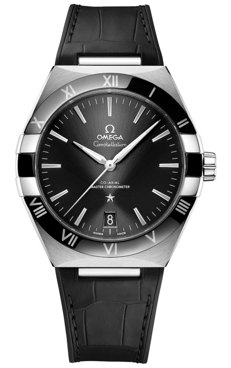 Omega Constellation Co-Axial Master Chronometer 41mm Steel Black Alligator Men's Watch photo 1