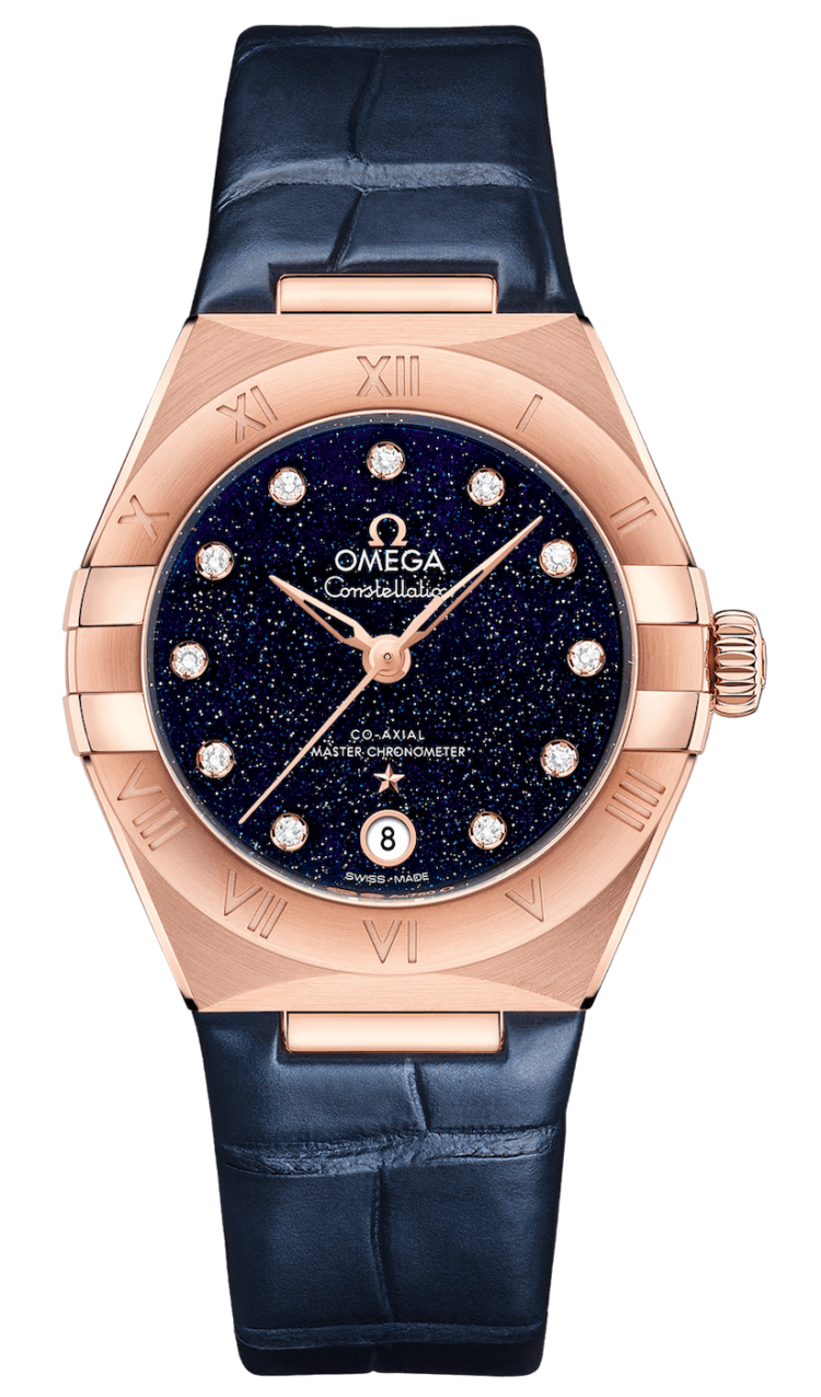 Omega Constellation Co-Axial Master Chronometer 29mm Blue Aventurine Sedna Gold Ladies Watch photo 1