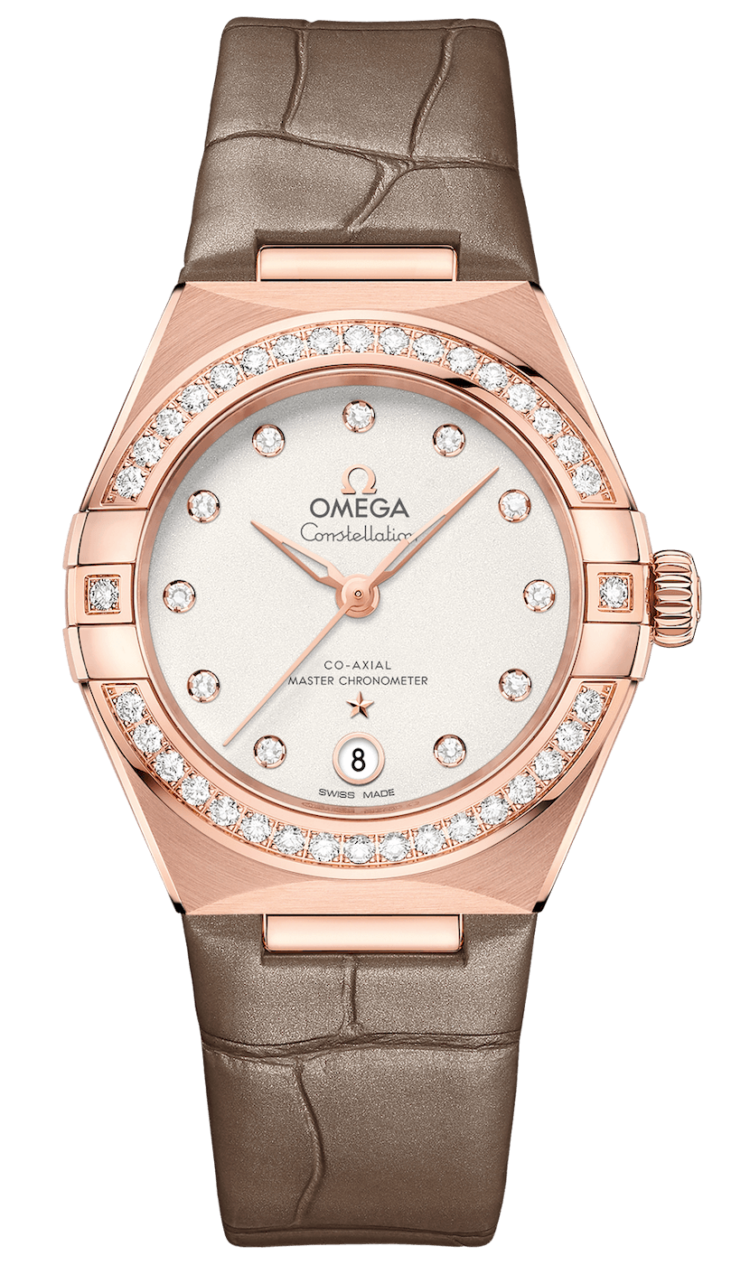 Omega Constellation Co-Axial Master Chronometer 29mm Sedna Gold Diamond Taupe Ladies Watch photo 1
