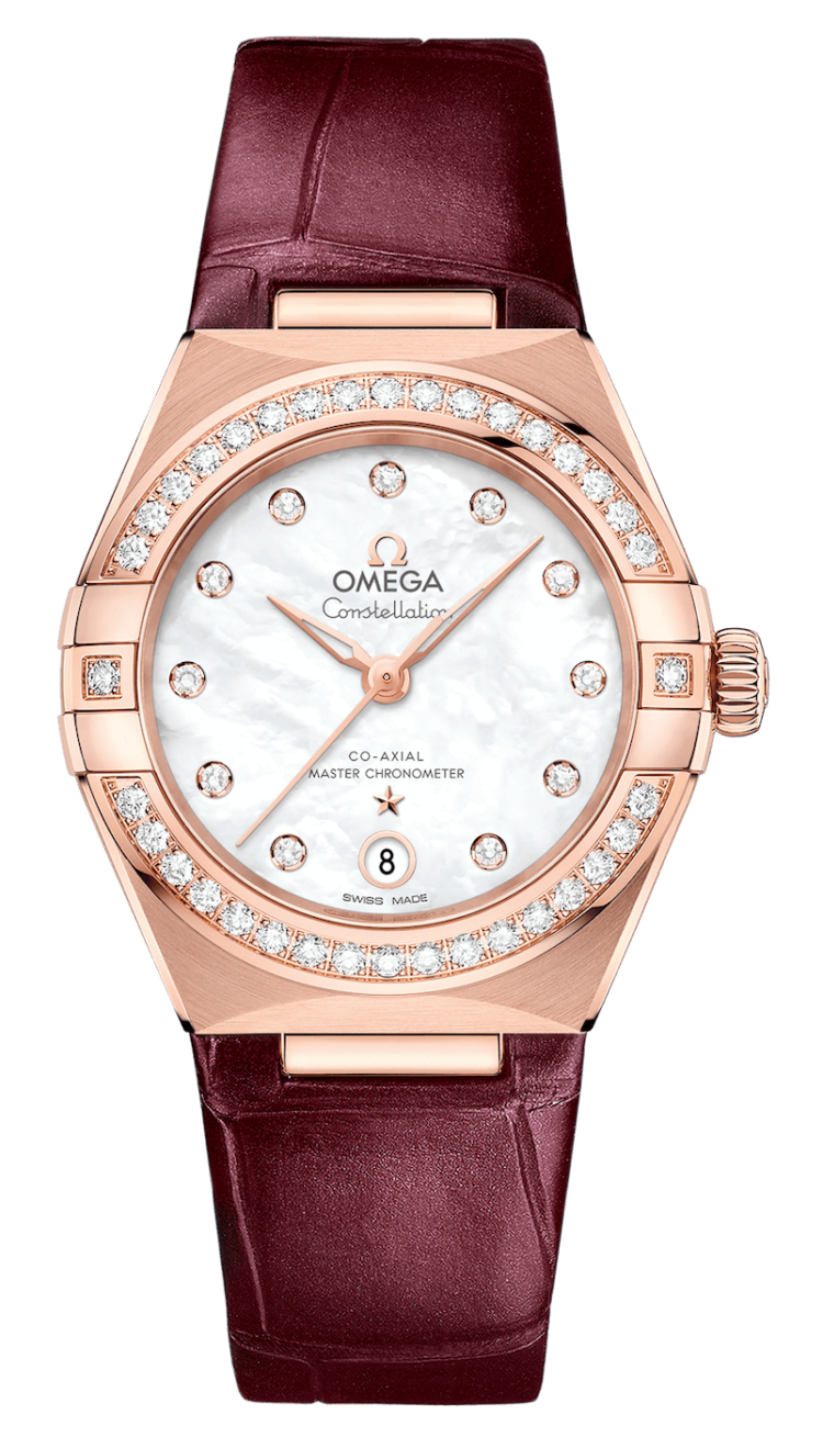 Omega Constellation Co-Axial Master Chronometer 29mm Sedna Gold Garnet Ladies Watch photo 1
