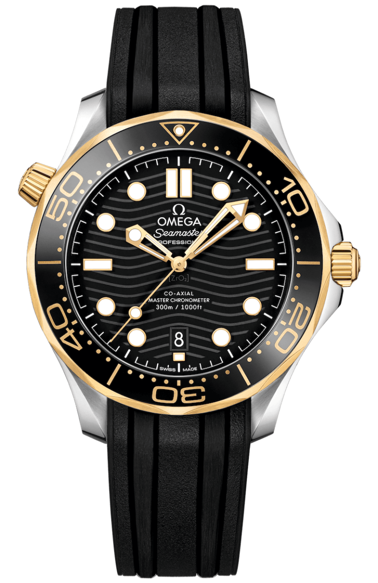 Omega Seamaster Diver 300M Co-Axial Master Chronometer 42mm Steel Yellow Gold Rubber Men's Watch photo 1