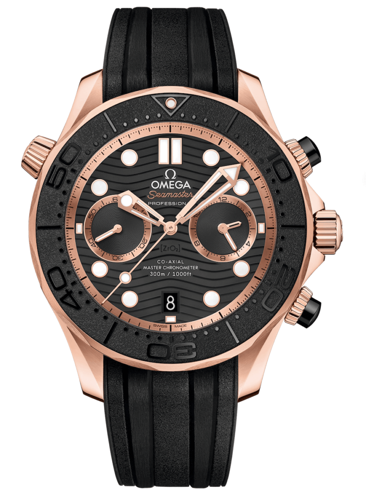 Omega Seamaster Diver 300M Co-Axial Master Chronometer Chronograph 44mm Black Sedna Gold Men's Watch photo 1