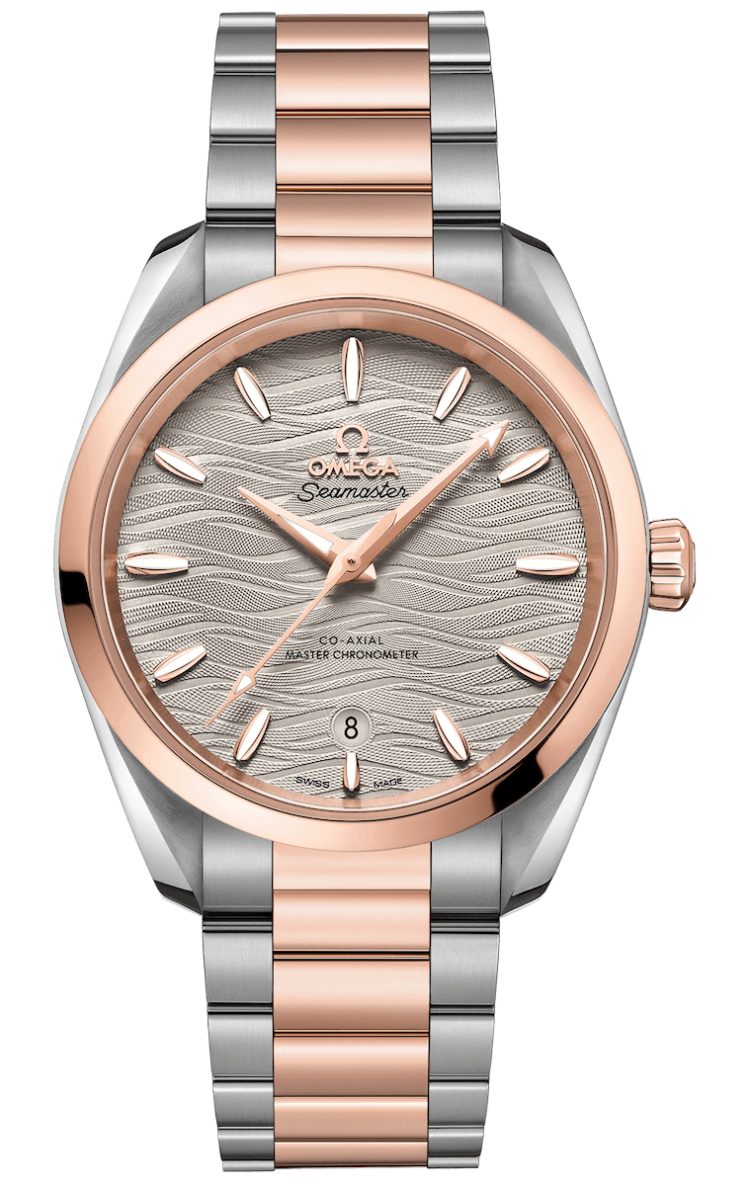 Omega Seamaster Aqua Terra 150M Co-Axial Master Chronometer 38mm Agate Grey Steel Sedna Gold Ladies Watch photo 1