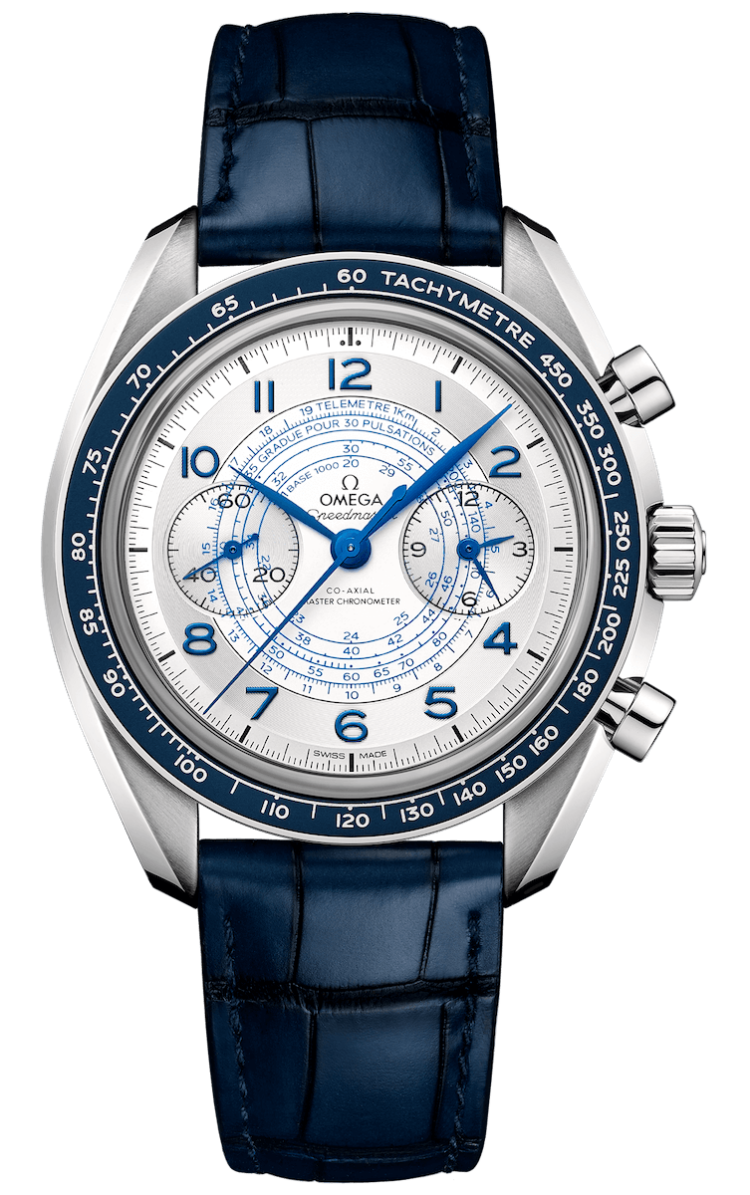 Omega Speedmaster Chronoscope Co-Axial Master Chronometer Chronograph 43mm Steel Blue Alligator Men's Watch photo 1