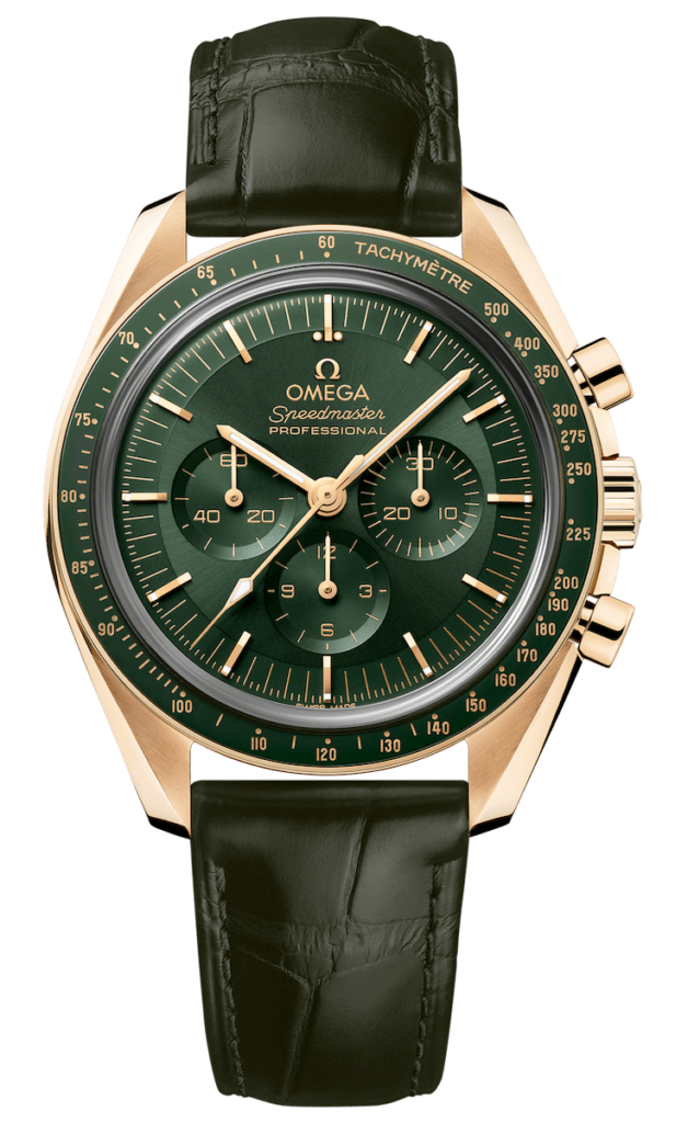 Omega Speedmaster Moonwatch Professional Co Axial Master Chronometer Chronograph Green Alligator Men s Watch 310.63.42.50.10.001 buy at the right cost in Catalogue of luxury watches Swiss Watches Inc