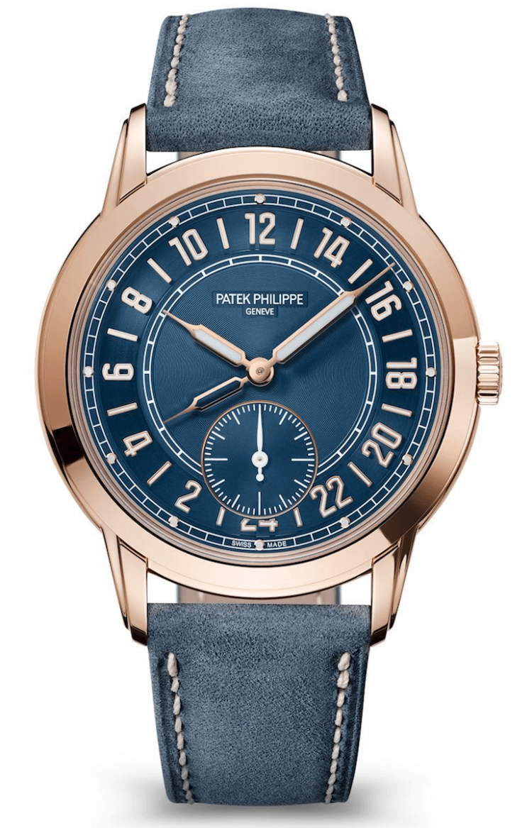 Patek Philippe Complications Travel Time 24-Hour Rose Gold Blue Alligator Men's Watch photo 1