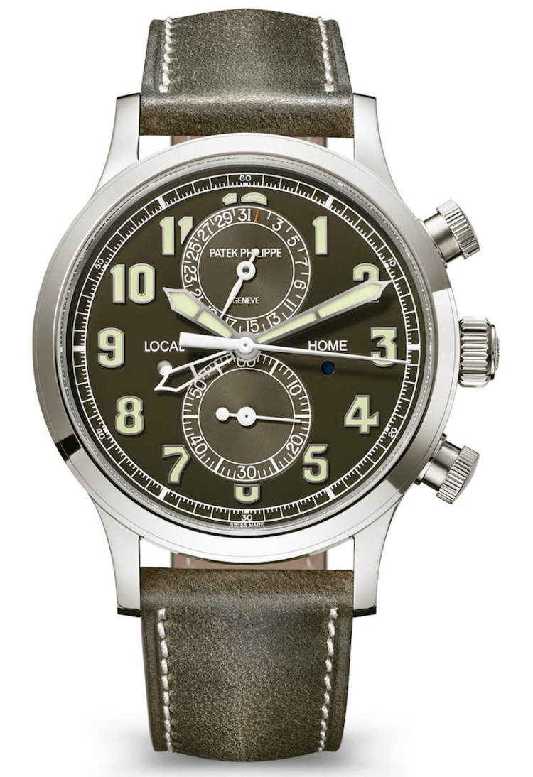Patek Philippe Complications Calatrava Pilot Travel Time Chronograph Green Men's Watch photo 1
