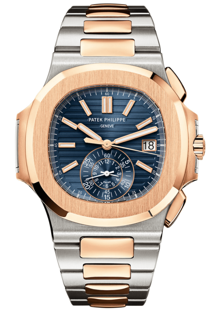 Patek Philippe Nautilus Flyback Chronograph Date Blue Two-Tone Men's Watch photo 1