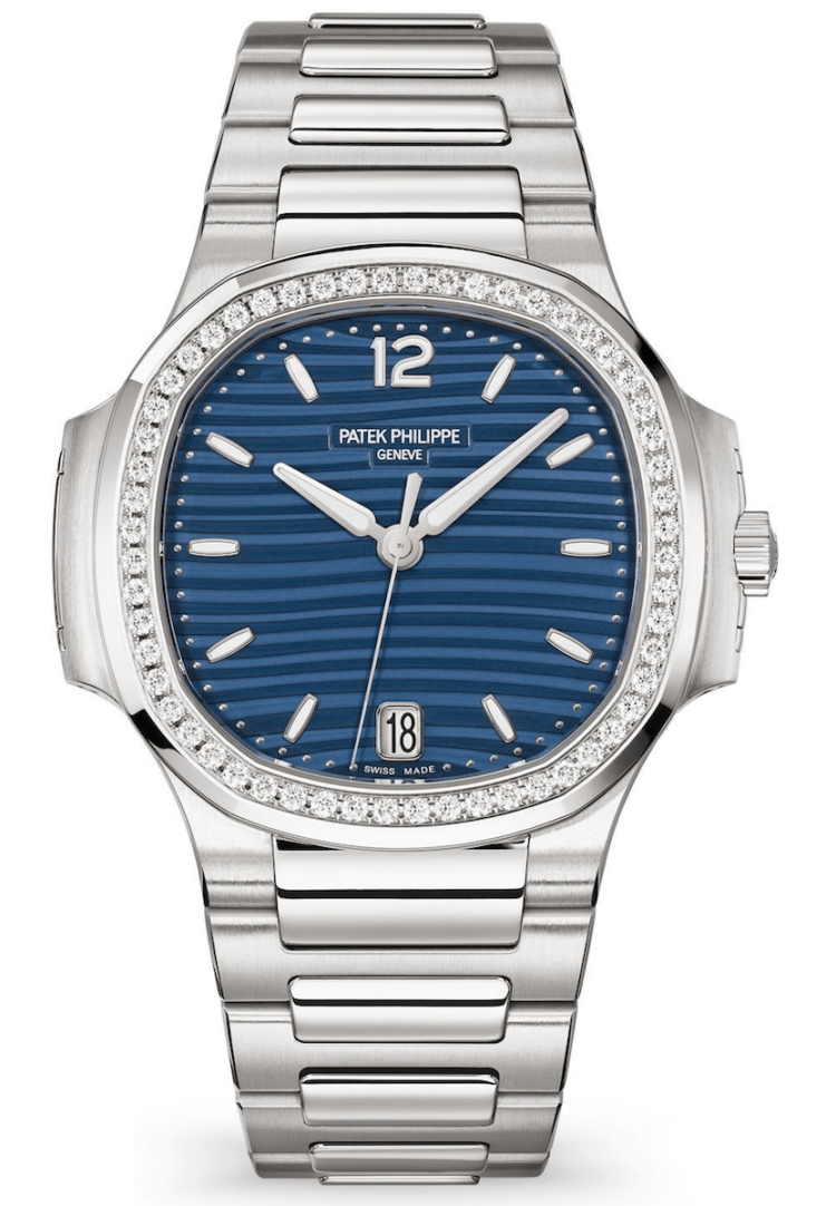 Patek Philippe Nautilus Ladies Automatic Diamond Blue Opaline Steel Watch photo 1
