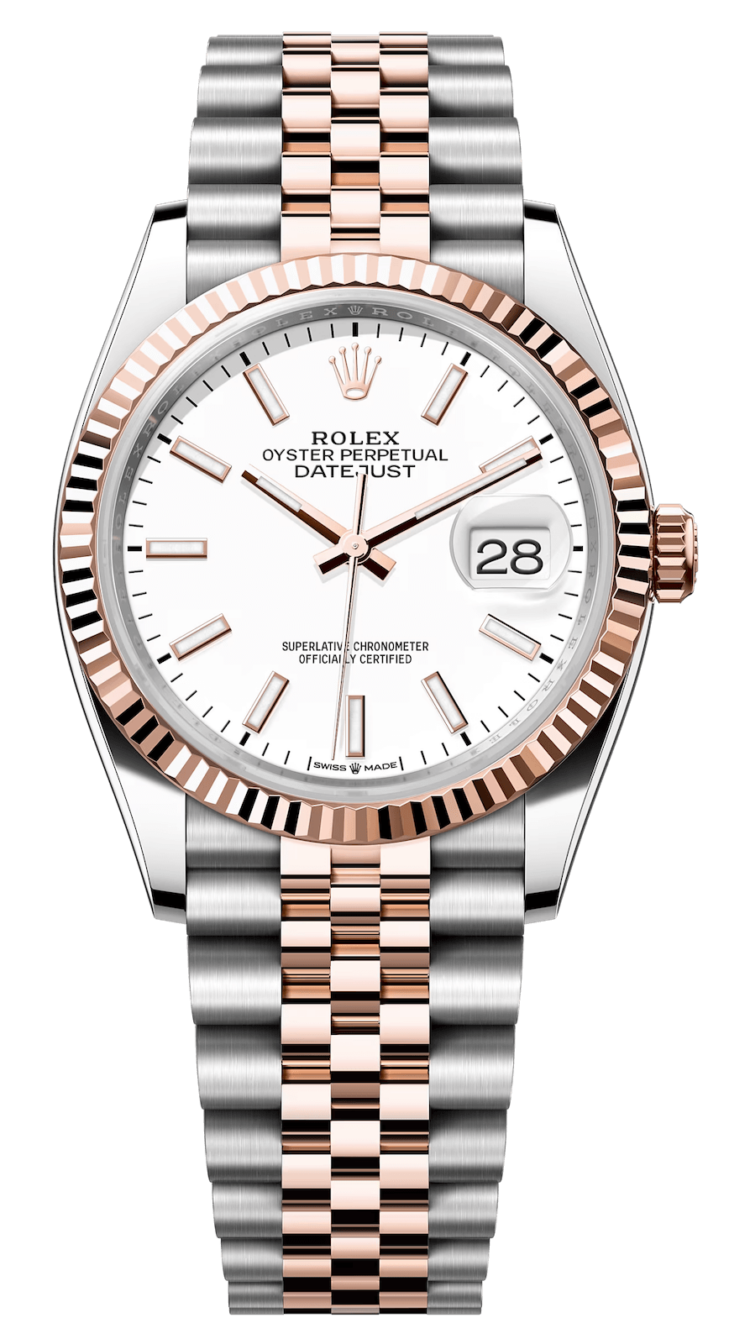 Rolex Datejust 36 Everose Rolesor White Lacquer Jubilee Unisex Watch photo 1