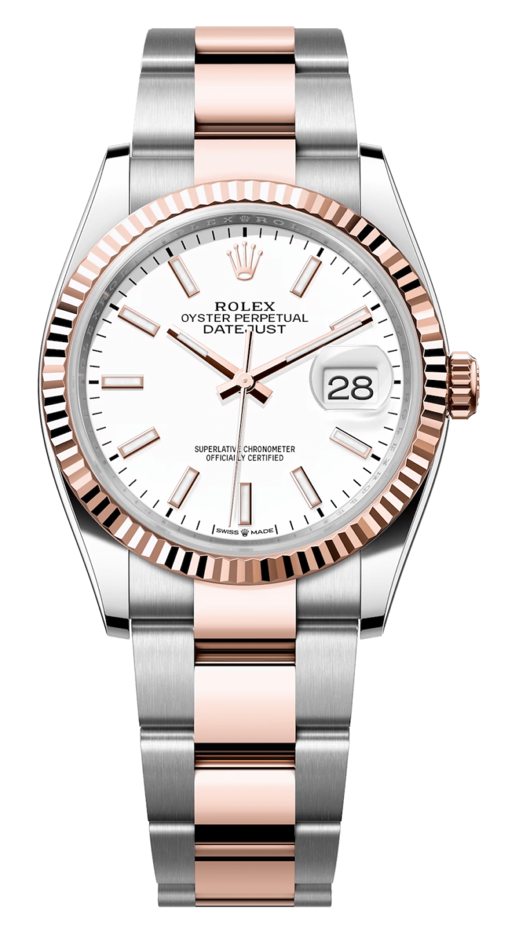 Rolex Datejust 36 Everose Rolesor White Lacquer Oyster Unisex Watch photo 1