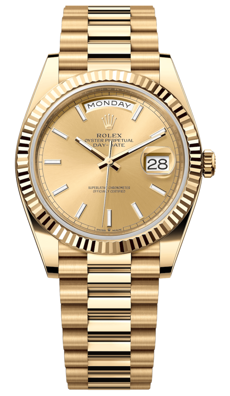 Rolex Day-Date 40 Yellow Gold Champagne President Men's Watch photo 1