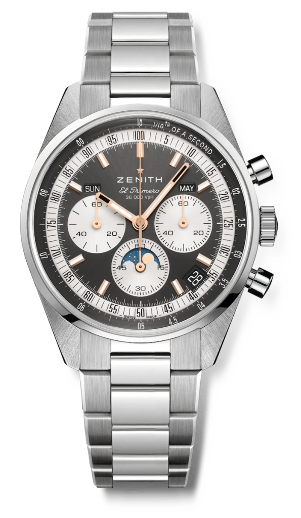 Zenith Chronomaster Original Triple Calendar 38mm Slate Grey Steel Men ...