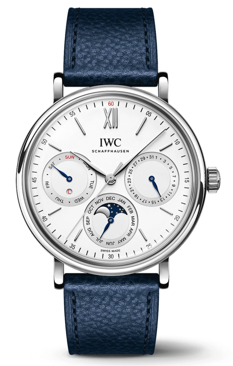 IWC Portofino Perpetual Calendar Steel Blue Calfskin Men's Watch photo 1