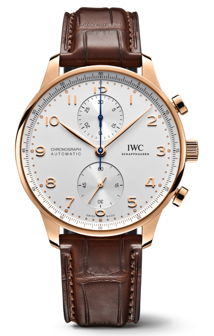 IWC Portugieser Chronograph 41mm Rose Gold Dark Brown Alligator Men's Watch photo 1