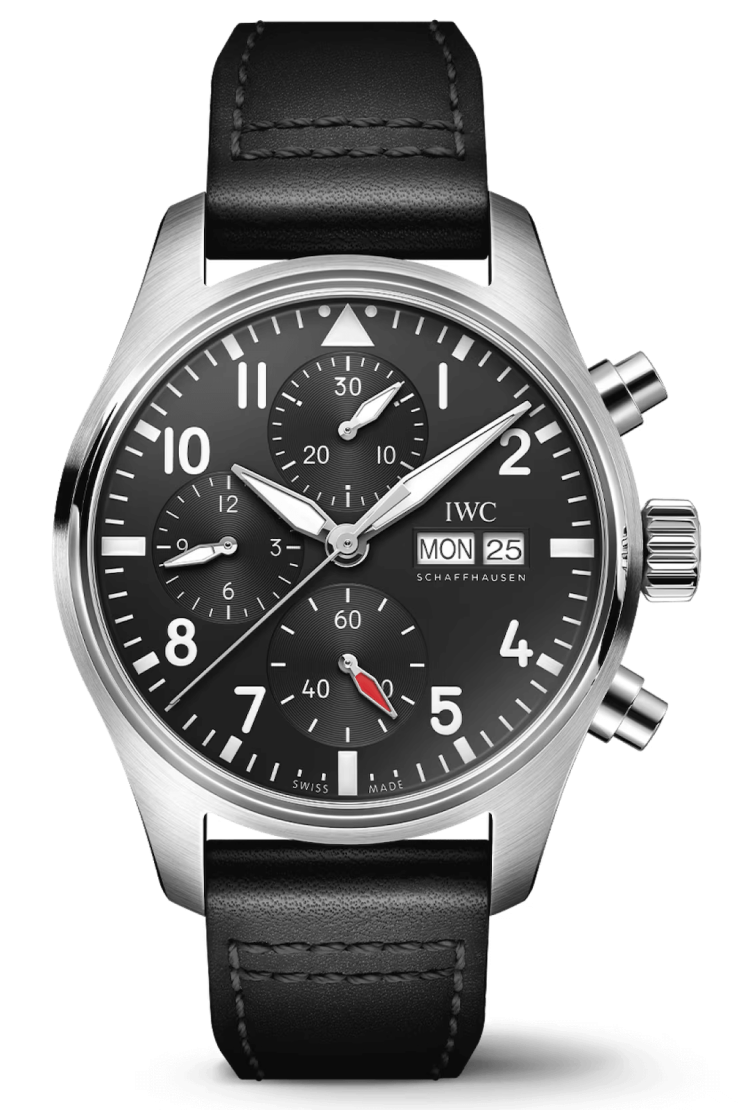 IWC Pilot's Watch Chronograph 41 Steel Black Calfskin Men's Watch photo 1