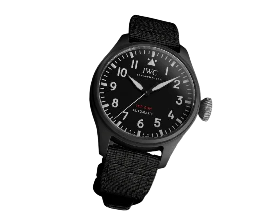 IWC-Big-Pilot’s-Watch-43-Top-Gun-Ceramic-Black-Textile-Men’s-Watch