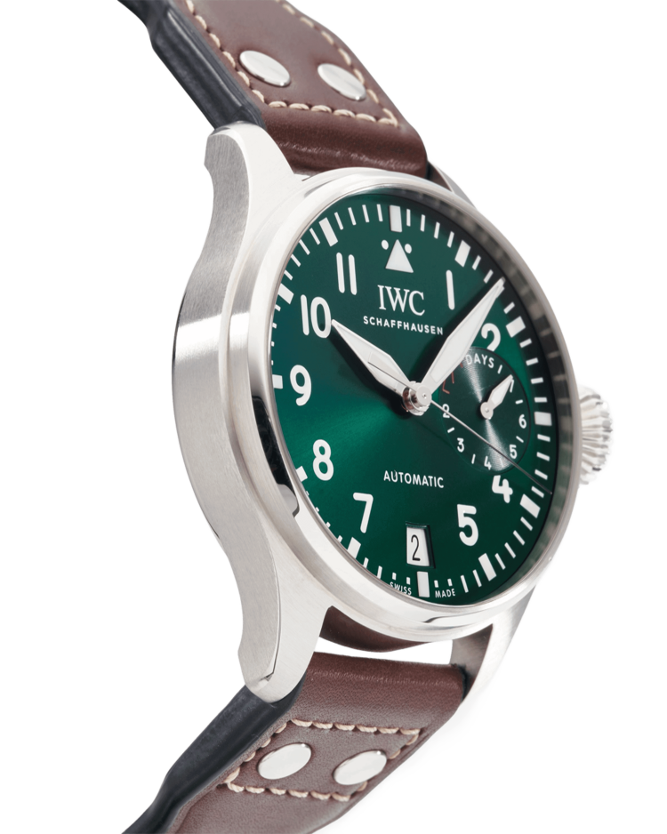 IWC Big Pilot's Watch 46 Stainless Green Steel Brown Calfskin Men's Watch photo 1