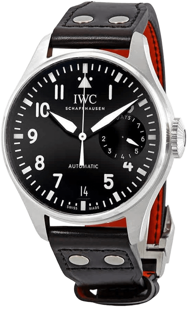 IWC Big Pilot’s Watch 46 Stainless Steel Black Calfskin Men’s Watch