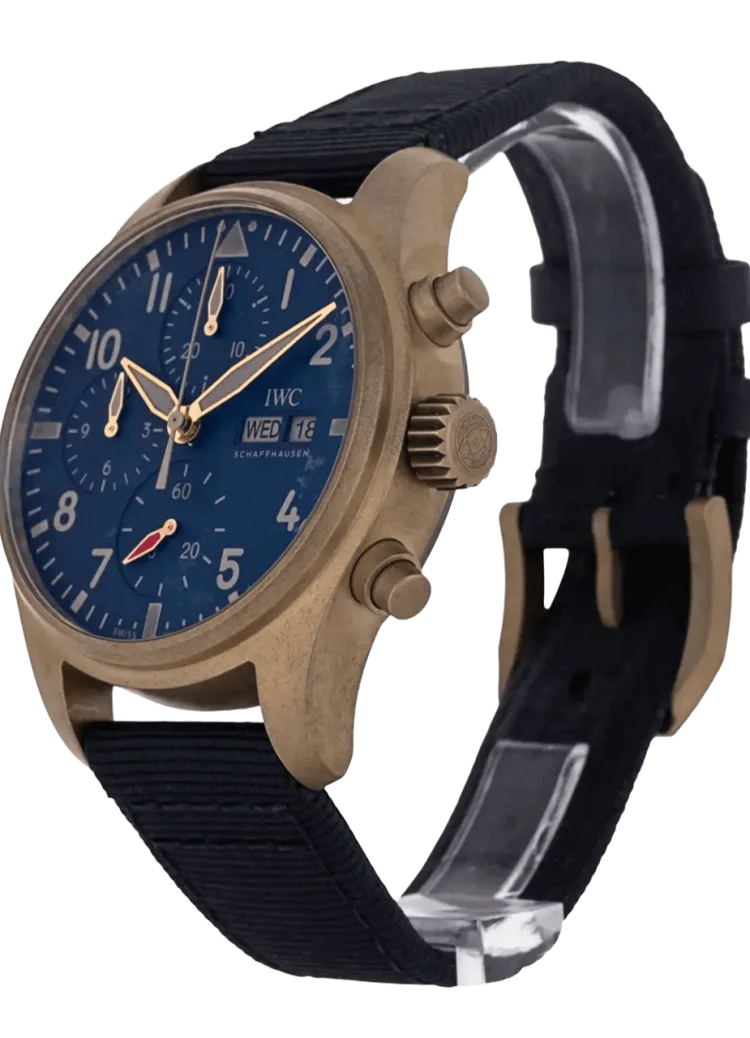 IWC Pilot’s Watch Chronograph 41 Bronze Blue Textile Men’s Watch