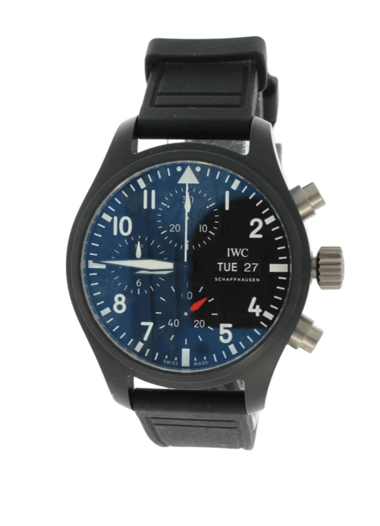 IWC Pilot’s Watch Chronograph 41 Top Gun Black Rubber Men’s Watch