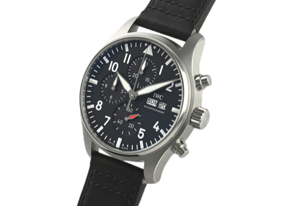 IWC Pilot’s Watch Chronograph 43 Steel Black Calfskin Men’s Watch