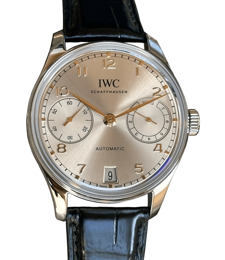 IWC Portugieser Automatic 42 Sparkling Beige Steel Black Alligator Men's Watch photo 1