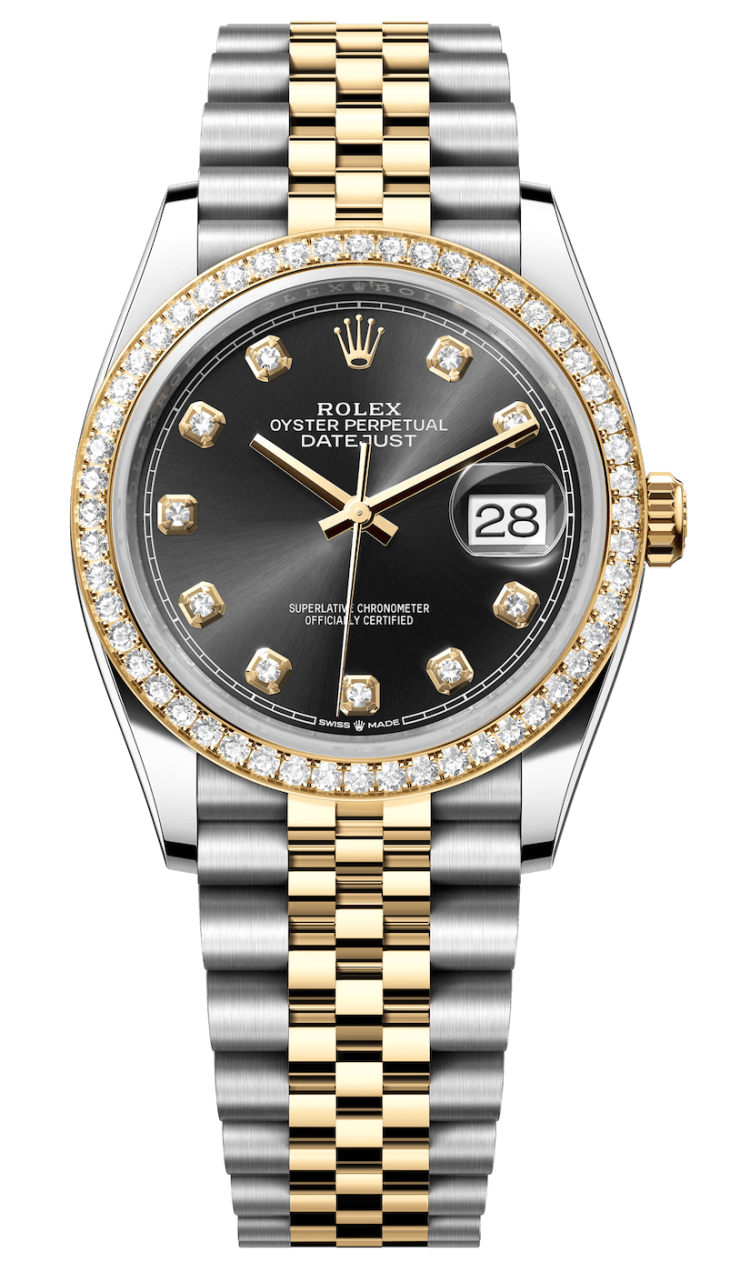 Rolex Datejust 36 Yellow Rolesor Bright Black Diamond Jubilee Unisex Watch photo 1