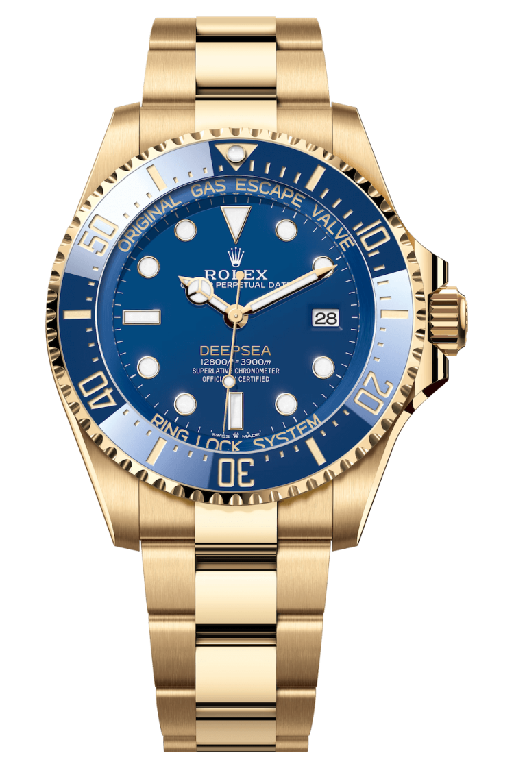Rolex Sea-Dweller Deepsea Blue Lacquer Yellow Gold Men's Watch photo 1