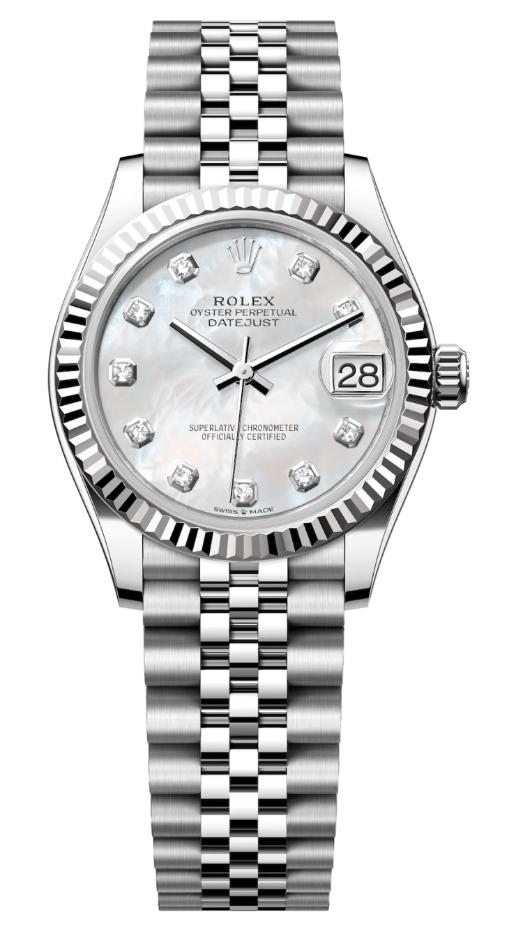 Rolex Datejust 31 White Rolesor Mother-of-Pearl Diamond Oystersteel Jubilee Ladies Watch photo 1